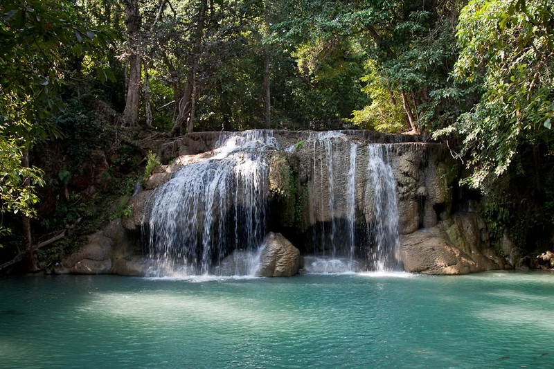 Thailand, Kanchanaburi, Erawan Waterfall